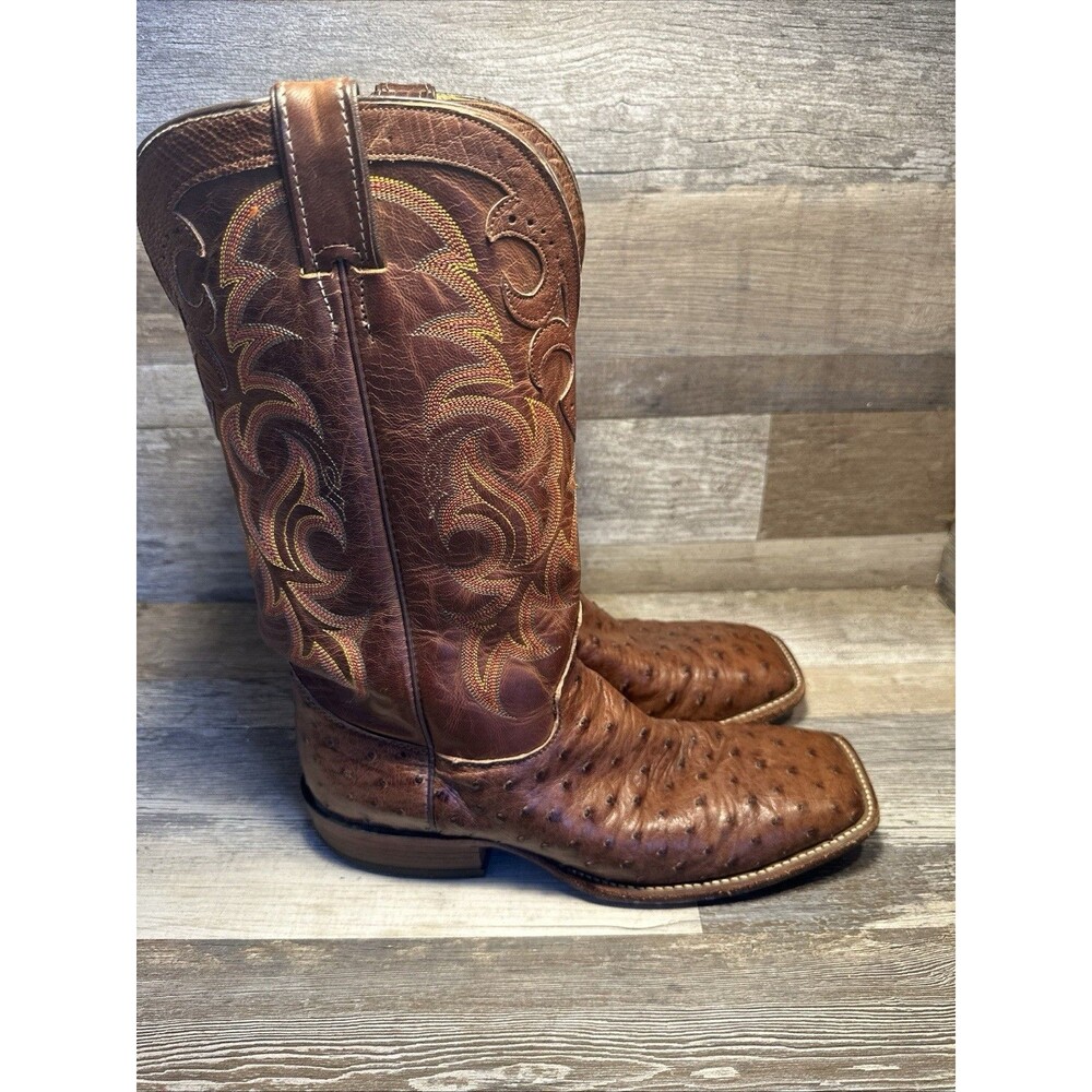 Justin Men's 10 D M Western Boots Brown Cowboy  USA Made